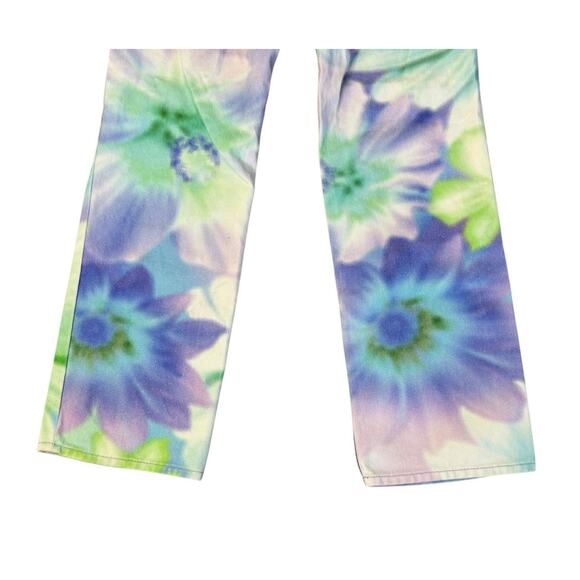 URBAN OUTFITTERS BDG Cowboy Pastel Watercolor Floral High Waist Jeans Sz 26 MINT - Picture 7 of 9